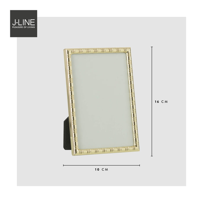 J-Line Fotolijst – Moderne Fotokader - Metaal – 10x15 cm – Goud