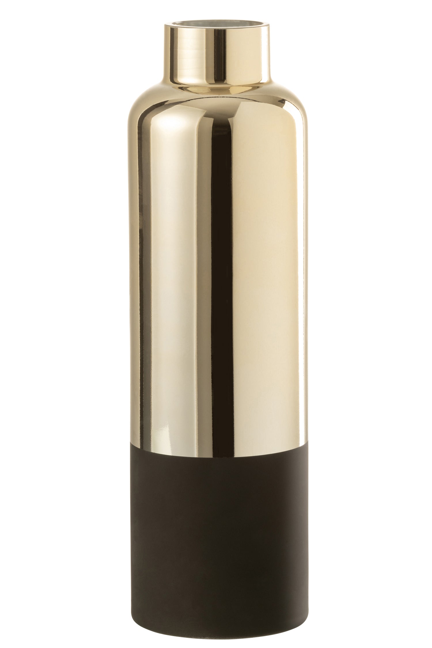 J-Line Vaas Omi Glas Goud|Zwart Large - 40 cm hoog