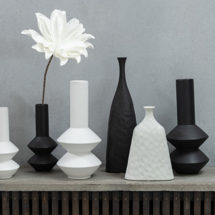 J-Line vaas Zihao - keramiek - zwart - large