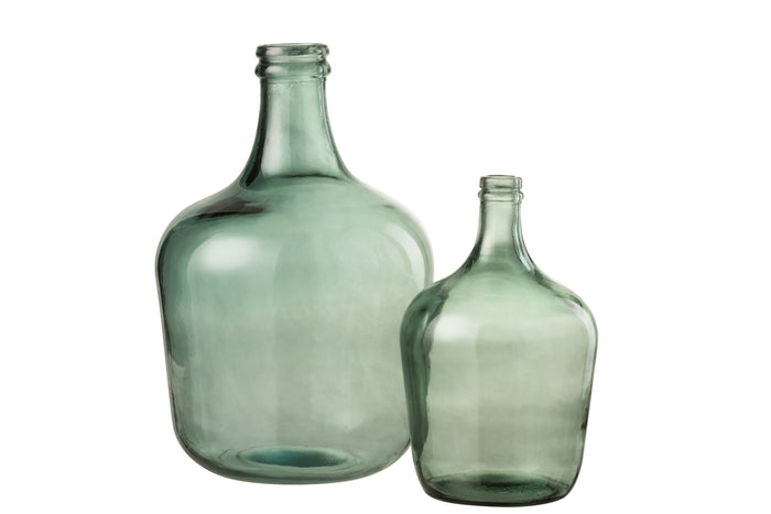 J-Line Vaas Karaf Glas Groen Medium