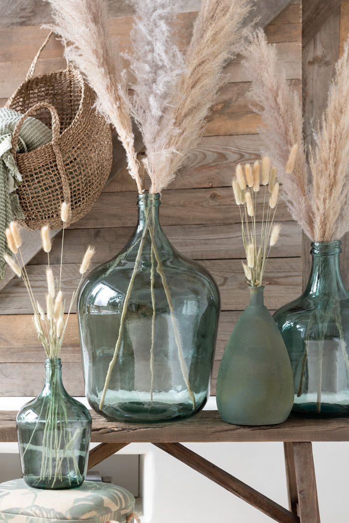 J-Line Vaas Karaf Glas Groen Medium