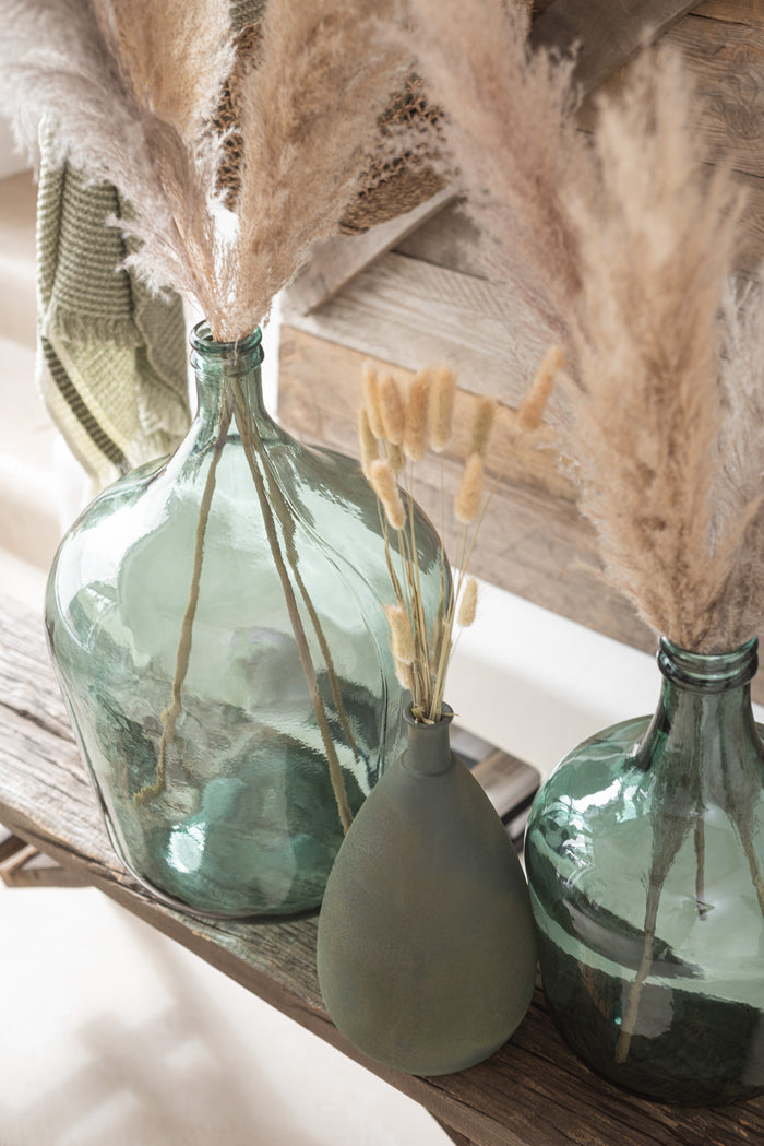 J-Line Vaas Karaf Glas Groen Medium