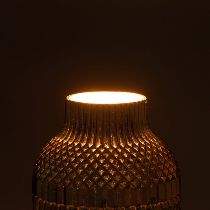 J-Line vaas Ari - glas - goud - small - 17.50 cm hoog