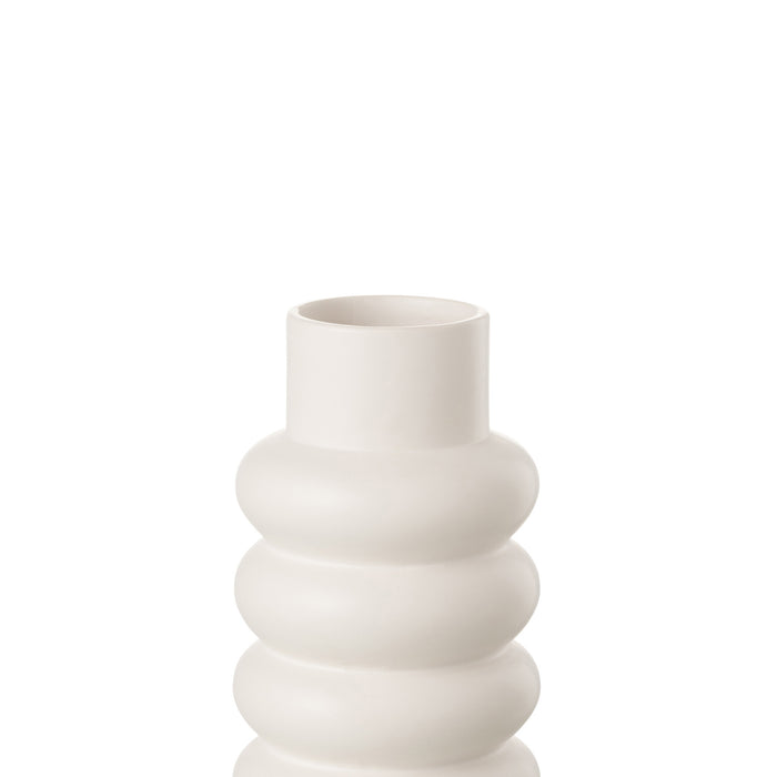 J-Line Vaas Luca Keramiek Wit
