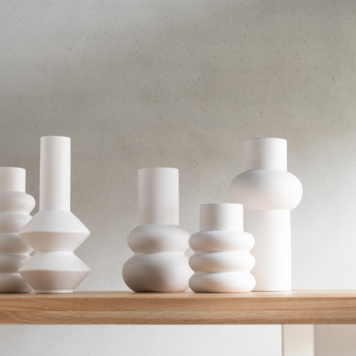 J-Line Vaas Luca Keramiek Wit
