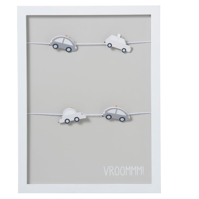 J-Line fotolijst 4 Clips Auto - hout - grijs