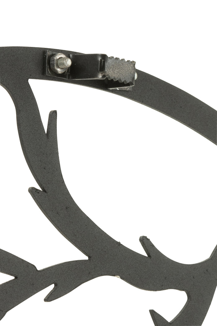 J-Line klok Vogel - metaal - zwart - Ø 49 cm