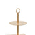 J-Line bord 2 Lagen Rond + Vierkant - metaal - lichtroze|beige