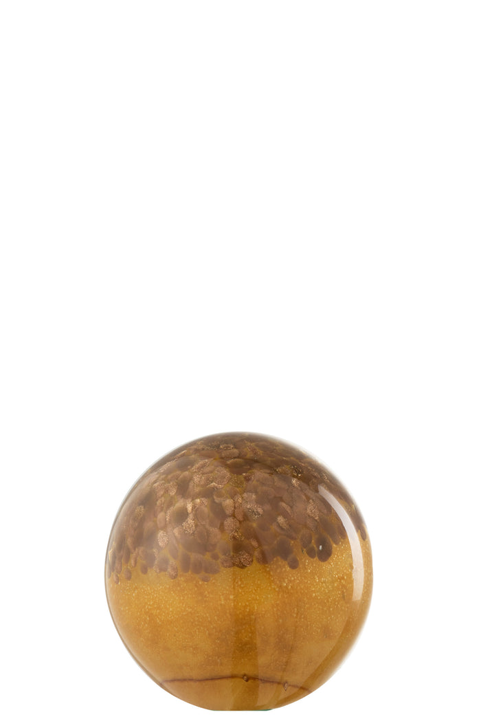 J-Line presse-papier Lagen - glas - bruin|oker - small