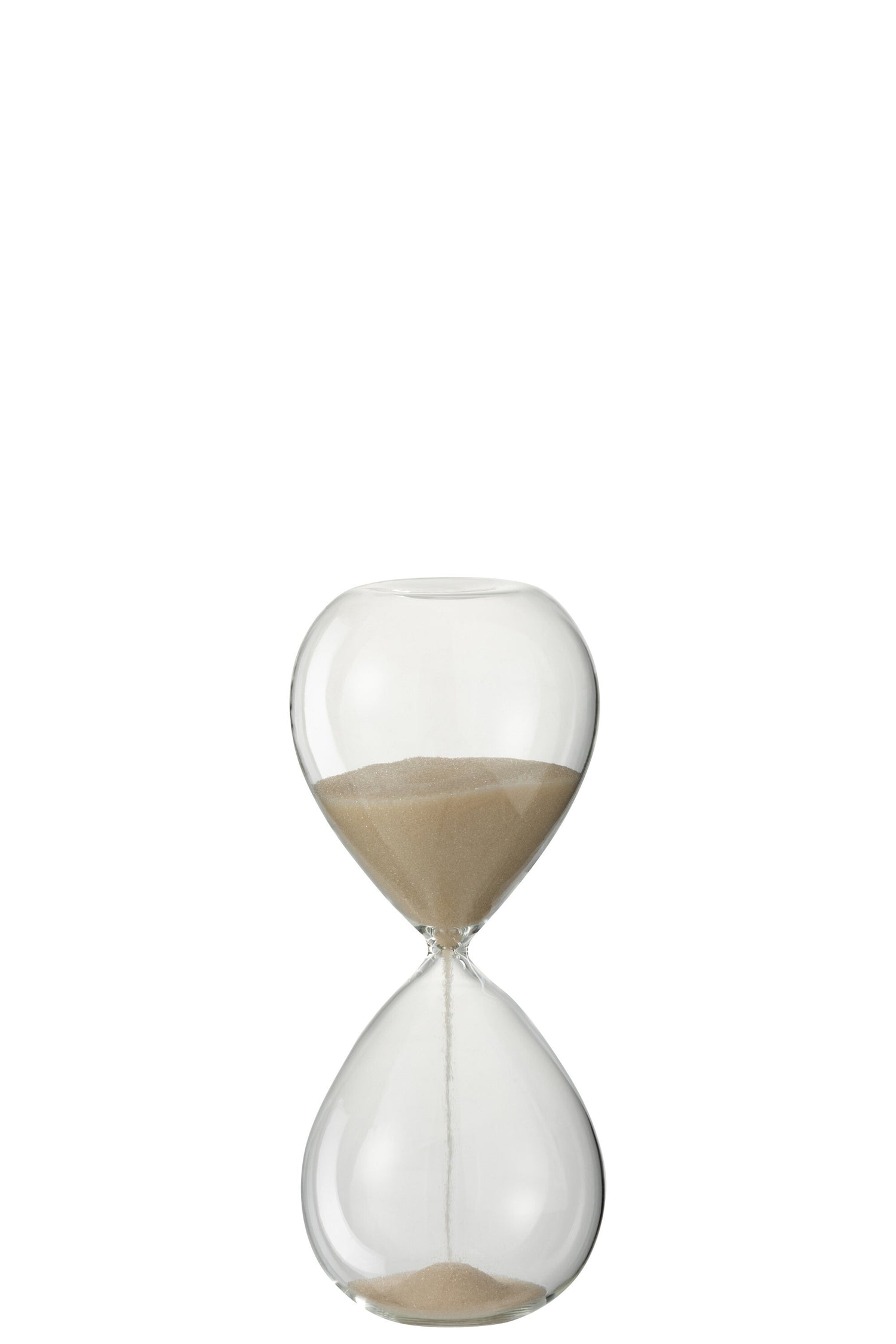 J-Line zandloper - glas|zand - beige - small