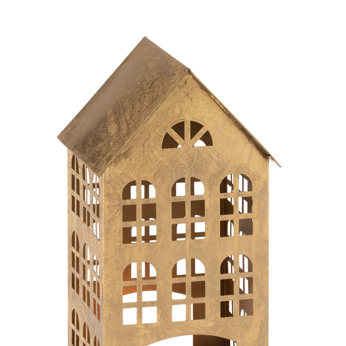 J-Line Kaarshouder Huis Kappa Ijzer Goud