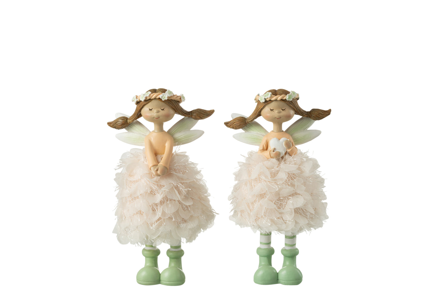 J-Line Engelen Hart Poly Mix Medium Assortiment Van 2