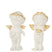 J-Line figuur Engel Staand - polyresin - wit|goud - large - 2 stuks