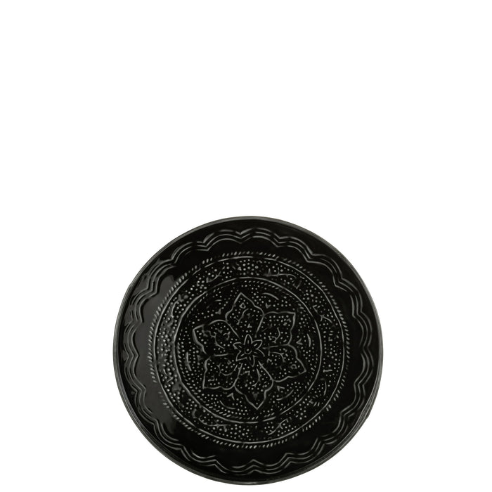 J-Line plateau Rond Klassiek - ijzer - zwart - small