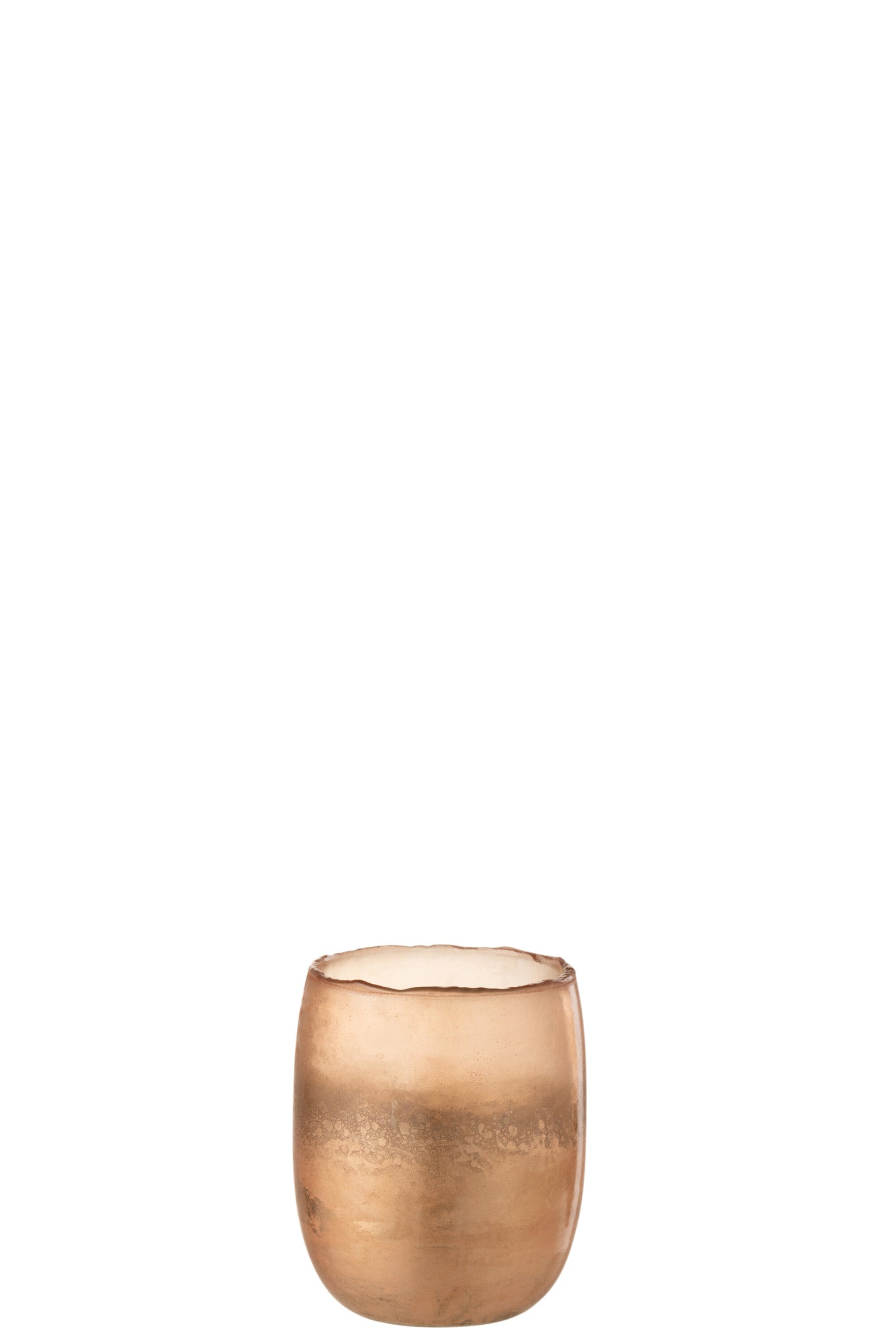 J-Line kaarshouder - theelichthouder Antiek - glas - goud - small