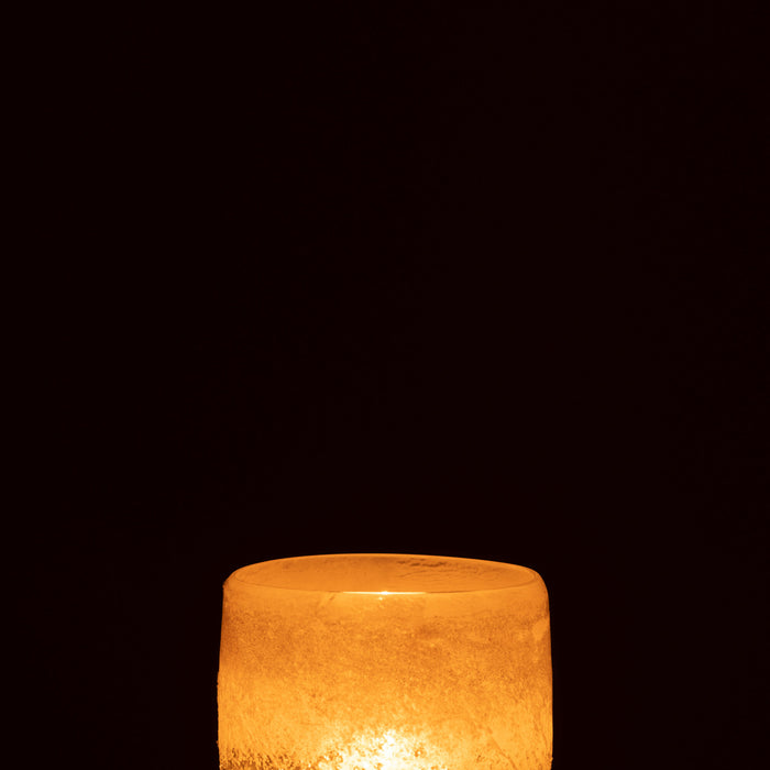 J-Line Windlicht Glas Beige Large