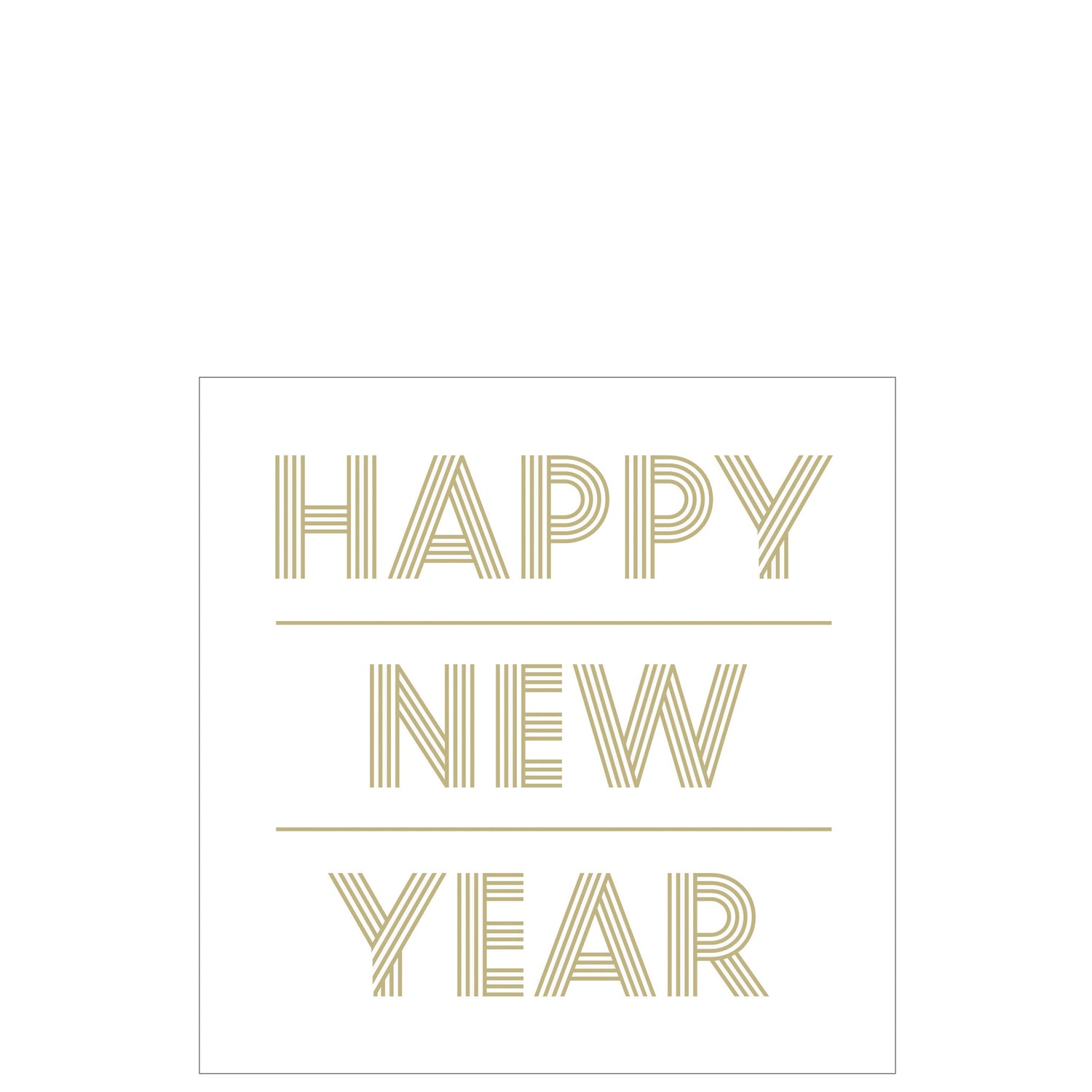 J-Line servet NYE - papier - wit|goud - large - 9 pakken van 20