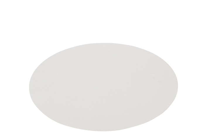J-Line placemat Rond - kunststof - wit - 6 stuks