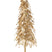 J-Line Kerstboom Op Voet Blaadjes Metaal Goud Large