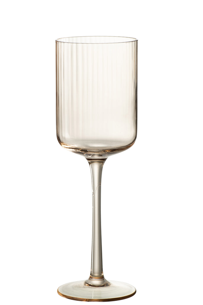 J-Line wijnglas  Ralph - glas - oranje|roest - 6 stuks