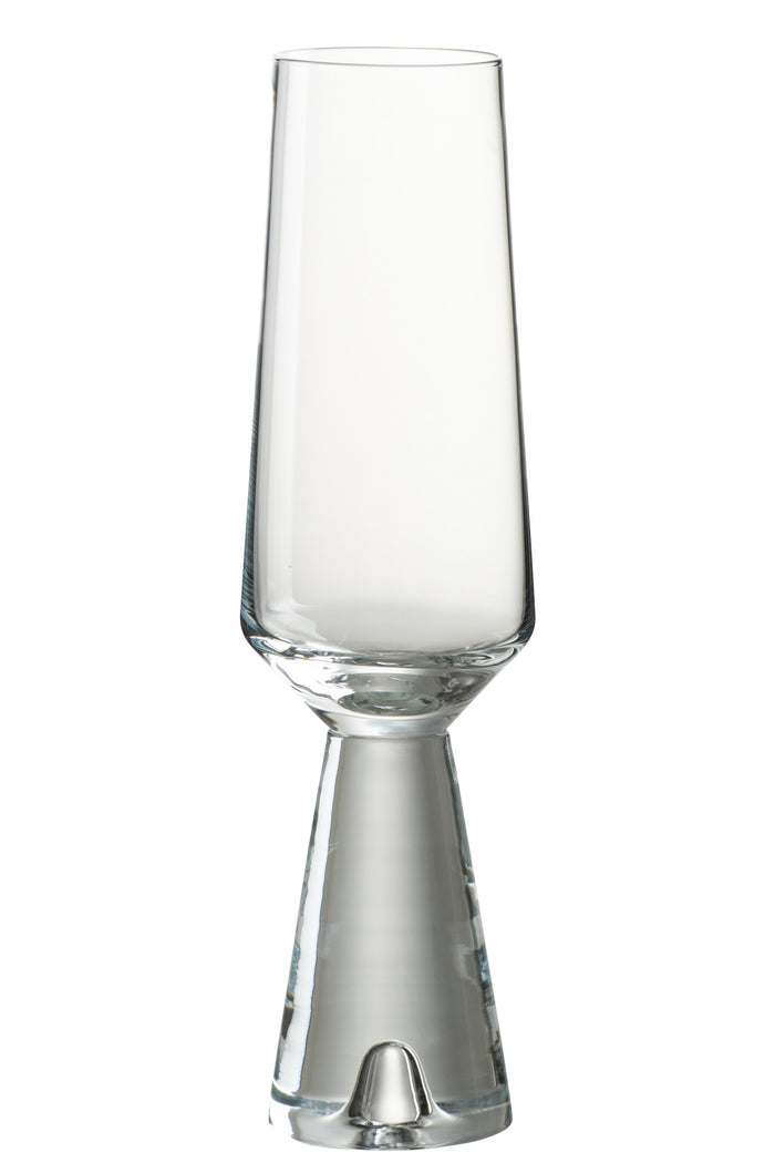 J-Line glas champagne Walker - glas - transparant - 4 stuks