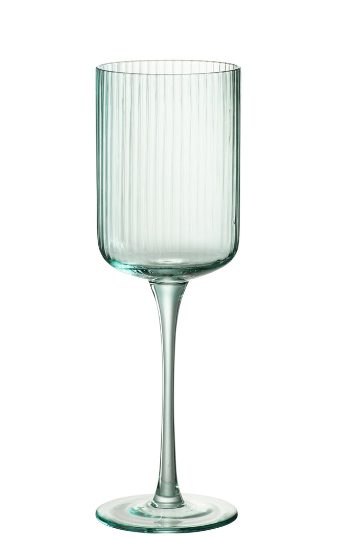 J-Line wijnglas Ralp - glas - groen - 6 stuks