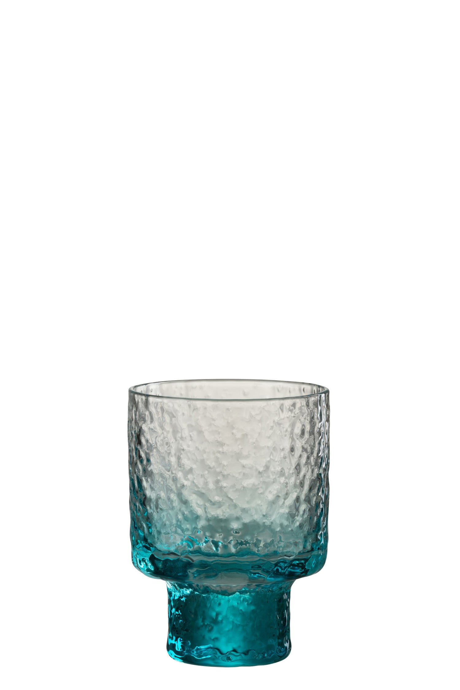 J-Line glas Oneffen - likeurglas - transparant|blauw - 6 stuks