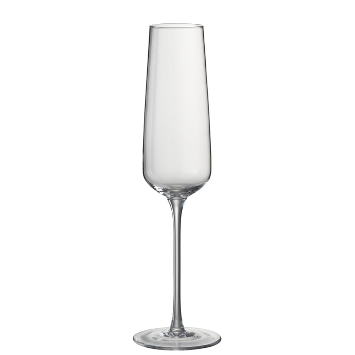 J-Line glas champagne Leo - glas - transparant - 6 stuks