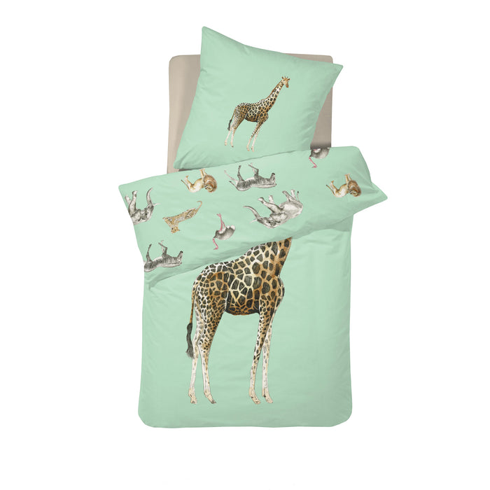 Damai Willa - Dekbedovertrek met rits - Katoen - 135x200 cm - Green