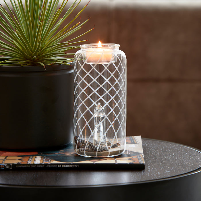 Riviera Maison waxinelichthouder, Kaarsenhouder vuurtoren - Lighthouse