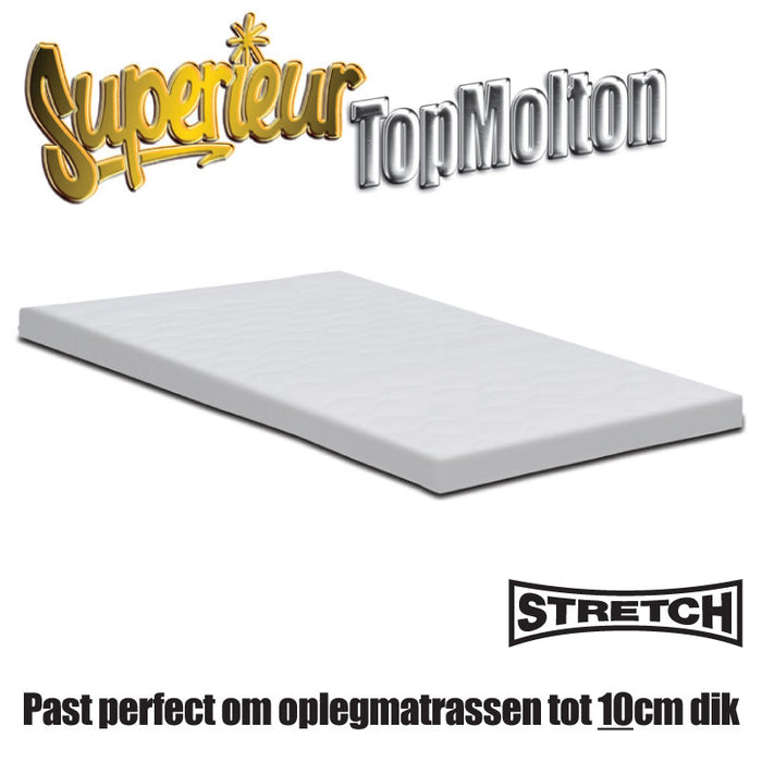 Superieur katoenen toppermatras bescherming Molton 200x200|220cm