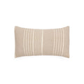 Kave Home - Montras kussenhoes van linnen en beige katoen met strepen