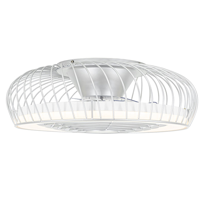 QAZQA Smart plafondventilator zilver incl. LED met afstandsbediening