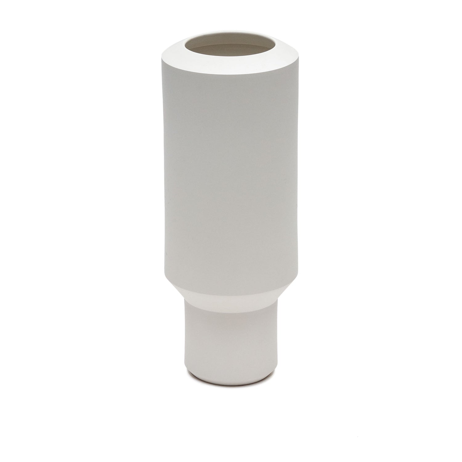 Kave Home - Estartit grote keramische vaas in wit, 39 cm