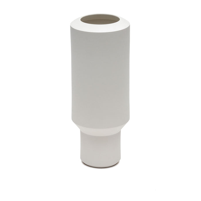 Kave Home - Estartit grote keramische vaas in wit, 39 cm