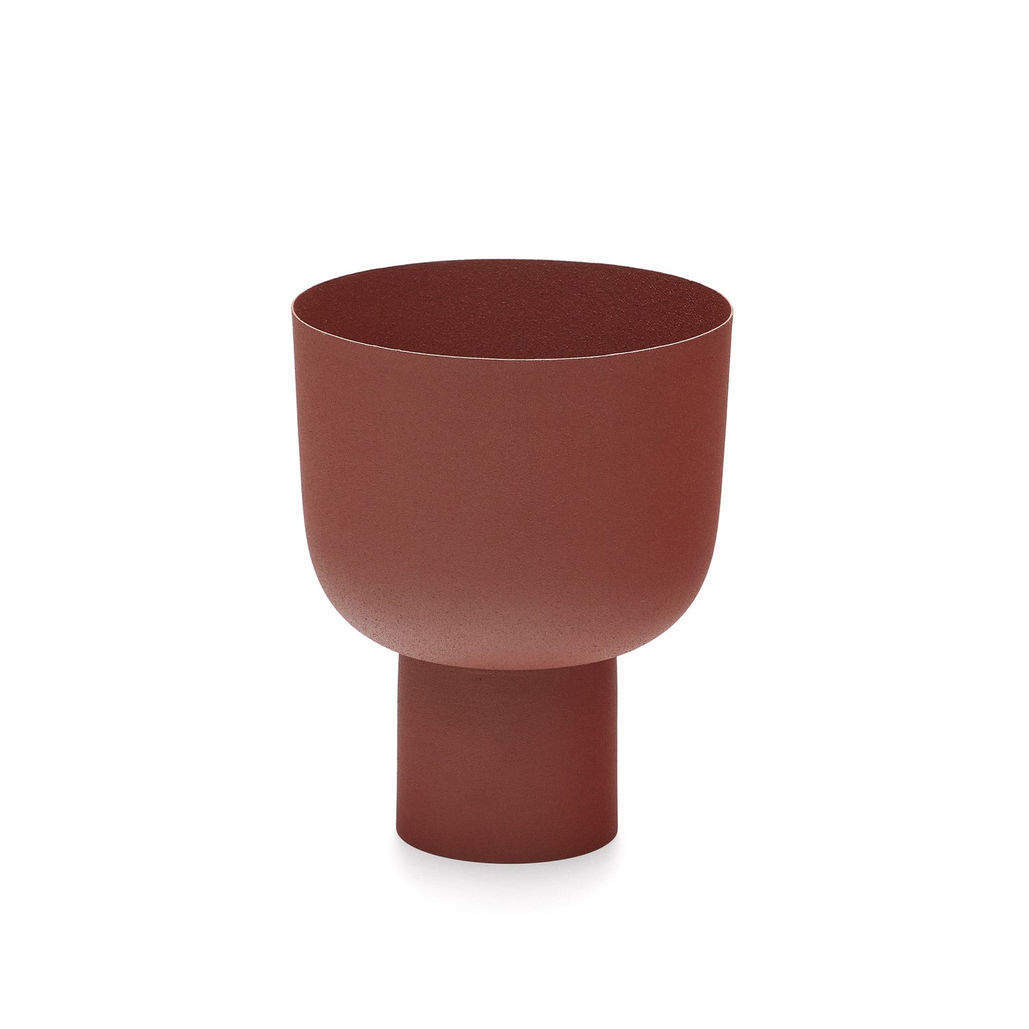Kave Home - Metalen vaas Hilari terracotta 21,5 cm