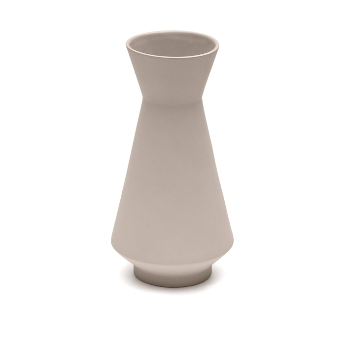 Kave Home - Monells keramische vaas in beige, 38 cm