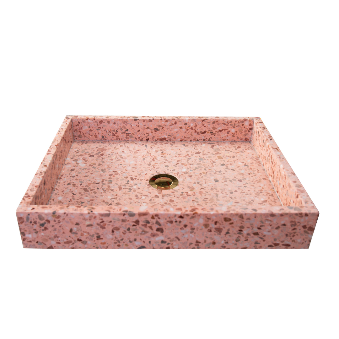 Furnified - Roze Terrazzo Wastafel - George