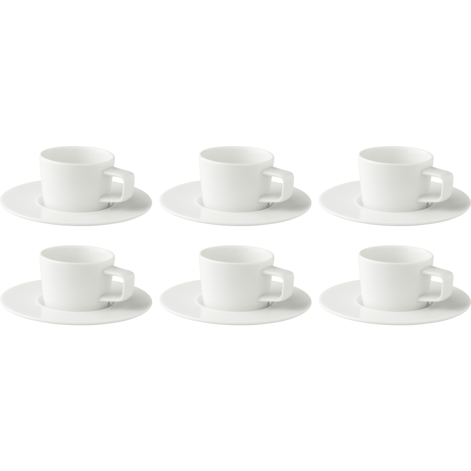 Palmer Kop en schotel White Delight 15 cl - 16 cm Wit 6 stuks