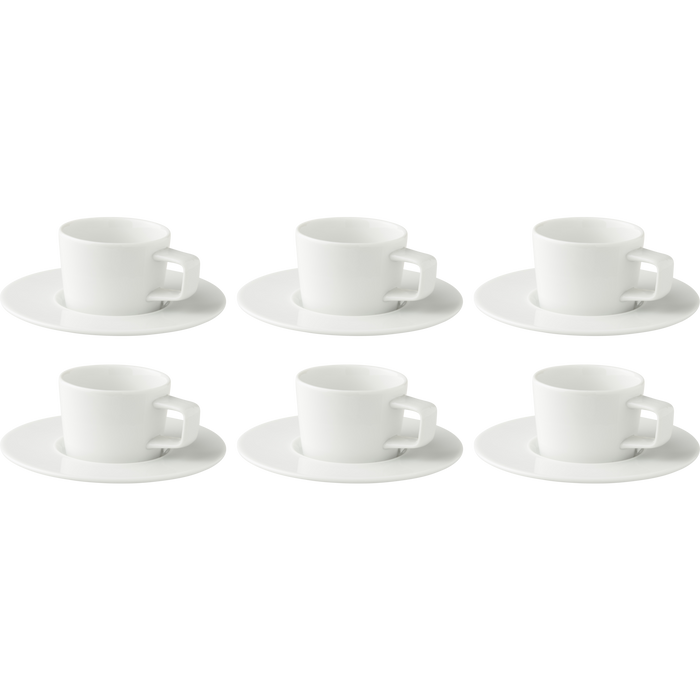 Palmer Kop en schotel White Delight 15 cl - 16 cm Wit 6 stuks