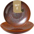 Palmer Bord diep coupe Magmatic 22 cm Bruin Stoneware 2 stuk(s)