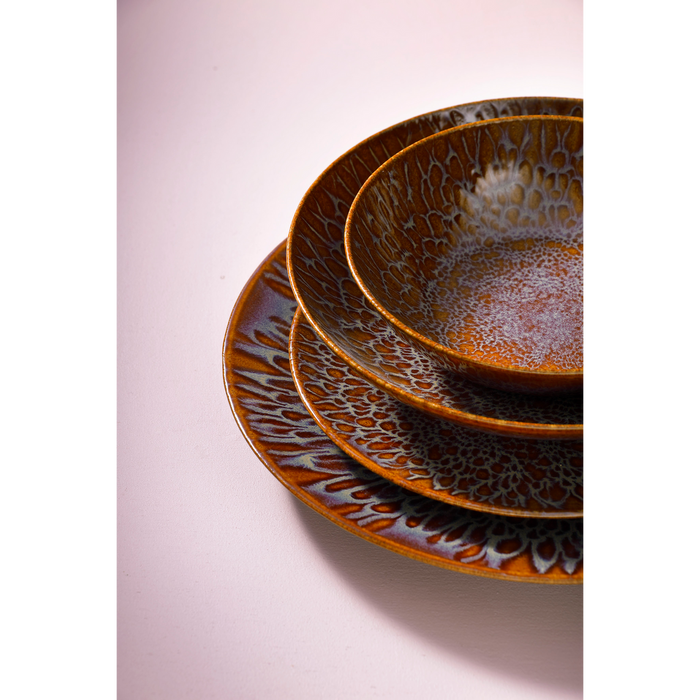 Palmer Bord diep coupe Magmatic 22 cm Bruin Stoneware 2 stuk(s)