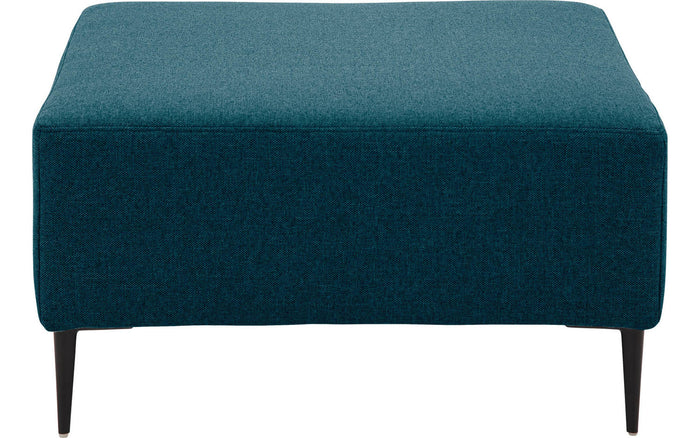 Goossens hocker Key West in stof fijn geweven petrol 56