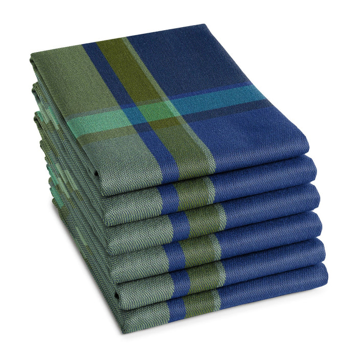 DDDDD theedoek Madras - 60x65 cm - Blue - 6 stuks