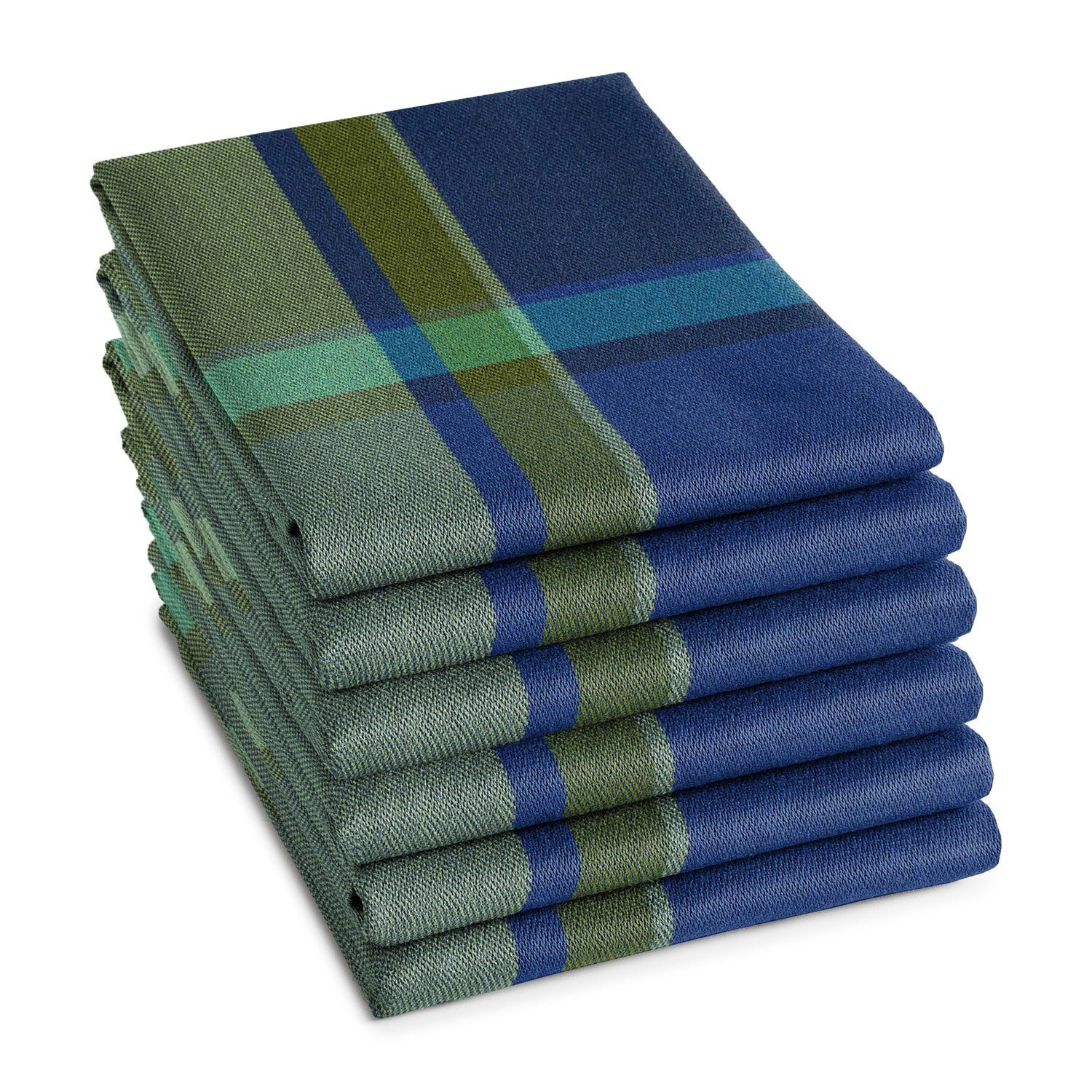 DDDDD theedoek Madras - 60x65 cm - Blue - 6 stuks