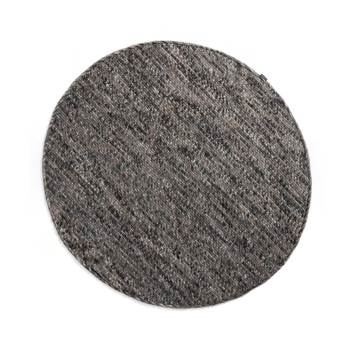 Nordic Weavers Rond wollen vloerkleed Lett - grijs|bruin - 300 cm