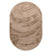 Tapeso Ovaal hoogpolig vloerkleed - Comfy plus - taupe - 120x180 cm