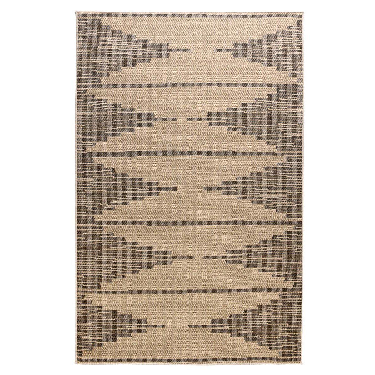 Boho&me Jute buitenkleed Sunny Grotto - beige|zwart - 160x240 cm