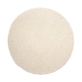 Tapeso Rond hoogpolig vloerkleed shaggy Trend effen - ivoor - 240 cm