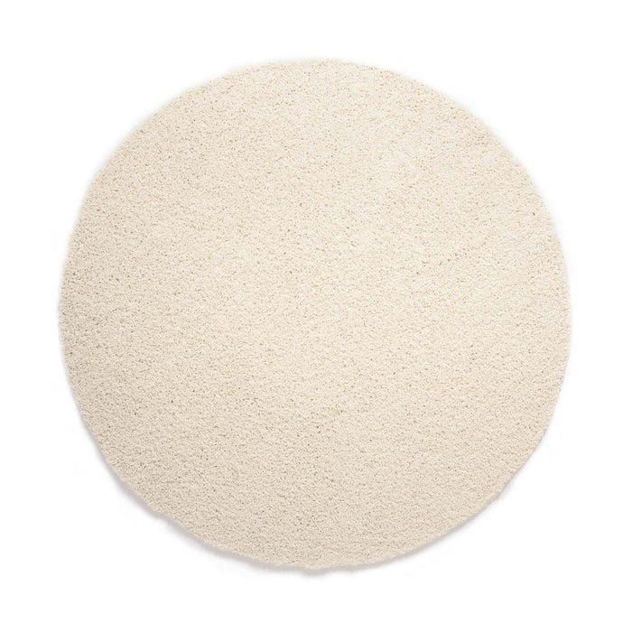Tapeso Rond hoogpolig vloerkleed shaggy Trend effen - ivoor - 120 cm